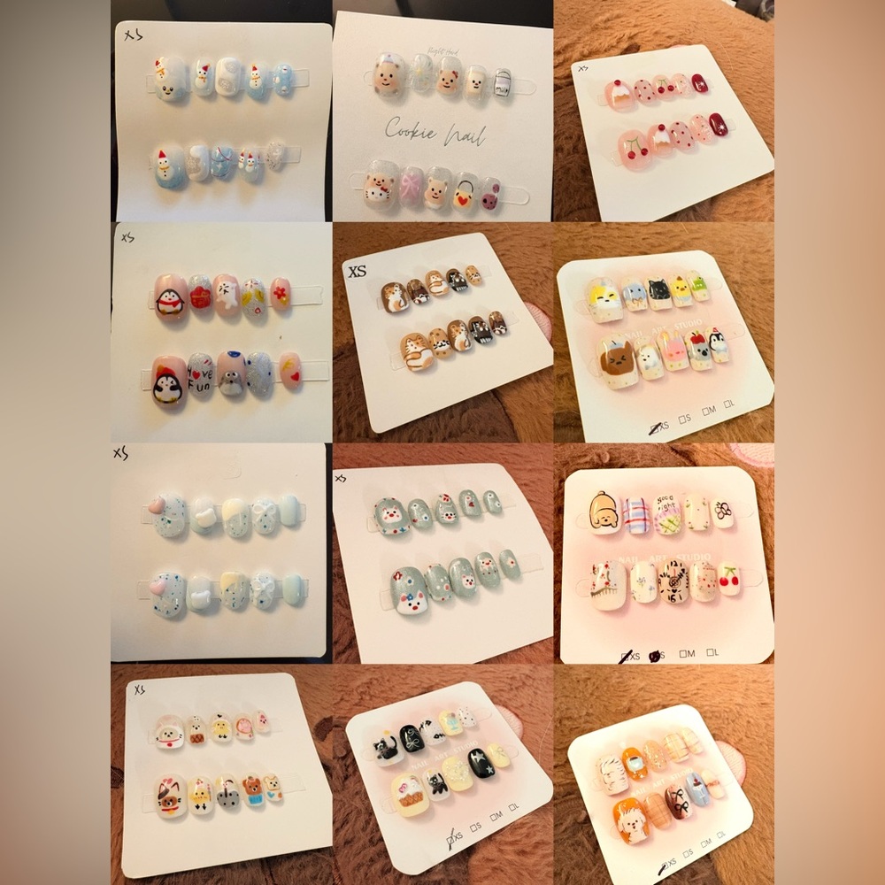 $30 for 5 sets - XS Cute Character Press-On Nails Set